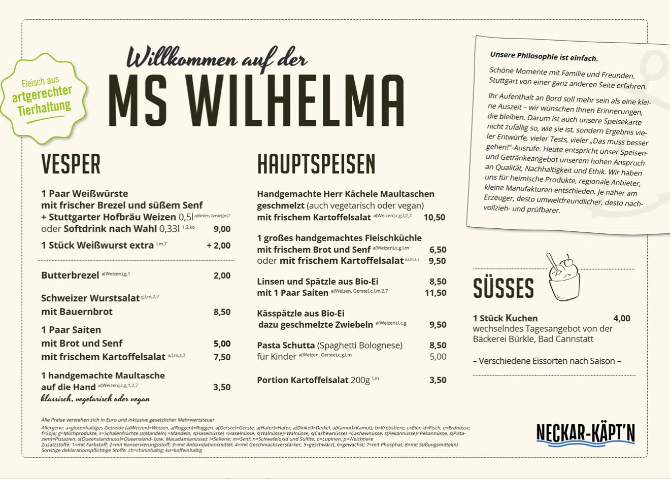 Speisekarte MS Wilhelma (PDF, 1,3 MB)